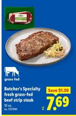 Lidl Butcher's Specialty fresh grass-fed beef strip steak offer