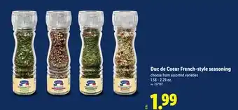 Lidl Duc de Coeur French-style seasoning offer