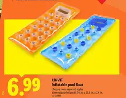 Lidl CRIVIT inflatable pool float offer