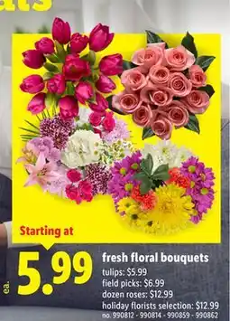 Lidl fresh floral bouquets offer