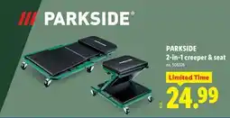 Lidl PARKSIDE 2-in-1 creeper & seat offer
