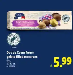 Lidl Duc de Coeur frozen gelato filled macarons offer