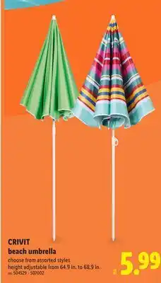 Lidl CRIVIT beach umbrella offer