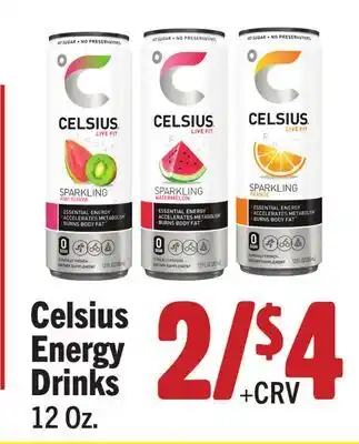Vallarta Supermarkets Celsius Energy Drinks offer