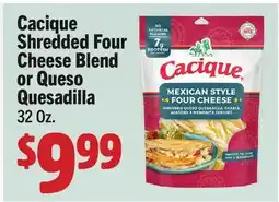 Vallarta Supermarkets Cacique Shredded Four Cheese Blend or Queso Quesadilla offer