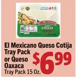 Vallarta Supermarkets El Mexicano Queso Cotija Tray Pack or Queso Oaxaca offer