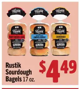 Vallarta Supermarkets Rustik Sourdough Bagels offer