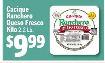 Vallarta Supermarkets Cacique Ranchero Queso Fresco Kilo offer