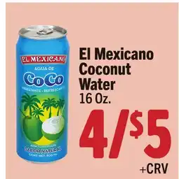 Vallarta Supermarkets El Mexicano Coconut Water offer