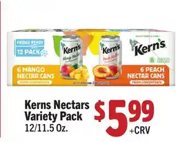 Vallarta Supermarkets Kerns Nectars Variety Pack offer