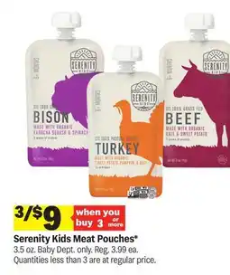 Meijer Serenity Kids Meat Pouches offer