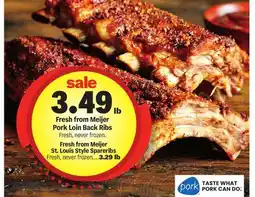 Meijer Fresh from Meijer Pork Loin Back Ribs offer