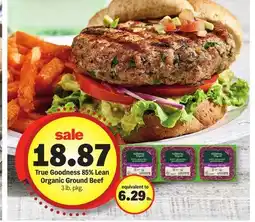 Meijer True Goodness 85% Lean Organic Ground Beef offer