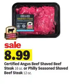 Meijer Certified Angus Beef Shaved Beef Steak 16 oz. or Philly Seasoned Shaved Beef Steak 12 oz offer