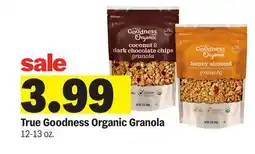 Meijer True Goodness Organic Granola offer