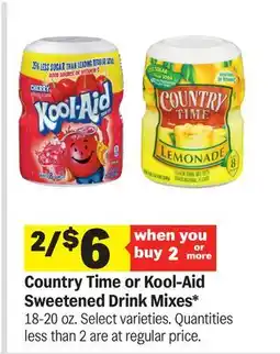 Meijer Country Time or Kool-Aid Sweetened Drink Mixes offer