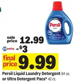 Meijer Persil Liquid Laundry Detergent 84 oz. or Ultra Detergent Pacs* 42 ct offer