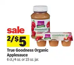 Meijer True Goodness Organic Applesauce offer