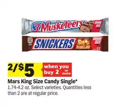 Meijer Mars King Size Candy Single offer