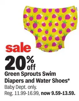 Meijer Green Sprouts Swim Diapers and Water Shoes offer