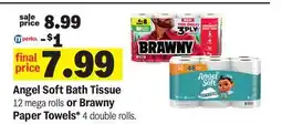 Meijer Angel Soft Bath Tissue 12 mega rolls or Brawny Paper Towels* 4 double rolls offer