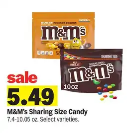 Meijer M & M' s Sharing Size Candy offer