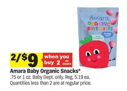 Meijer Amara Baby Organic Snacks offer