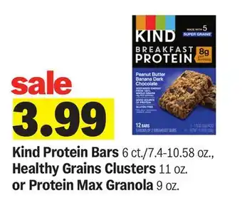 Meijer Kind Protein Bars 6 ct./7.4-10.58 oz., Healthy Grains Clusters 11 oz. or Protein Max Granola 9 oz offer