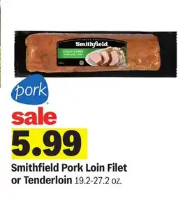 Meijer Smithfield Pork Loin Filet or Tenderloin offer