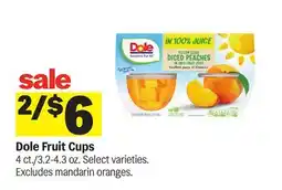 Meijer Dole Fruit Cups offer