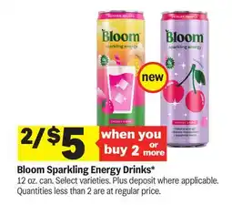 Meijer Bloom Sparkling Energy Drinks offer