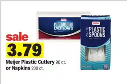 Meijer Meijer Plastic Cutlery 96 ct. or Napkins 200 ct offer