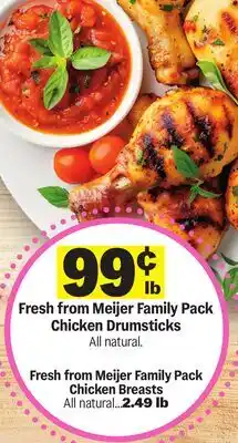 Meijer Fresh from Meijer Family Pack Chicken Drumsticks offer