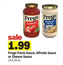 Meijer Prego Pasta Sauce, Alfredo Sauce or Cheese Sauce offer