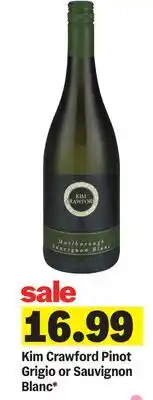 Meijer Kim Crawford Pinot Grigio or Sauvignon Blanc offer