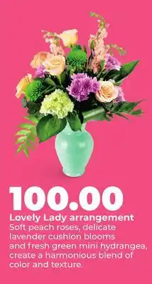 Hy-Vee Lovely Lady arrangement offer