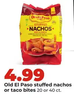 Hy-Vee Old El Paso stuffed nachos or taco bites offer