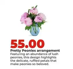 Hy-Vee Pretty Peonies arrangement offer