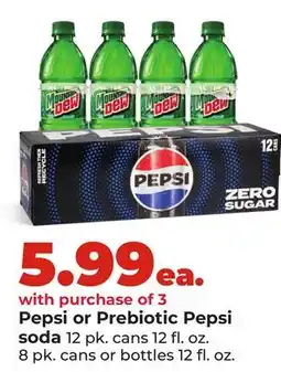 Hy-Vee Pepsi or Prebiotic Pepsi soda offer