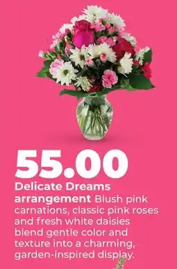 Hy-Vee Delicate Dreams arrangement offer