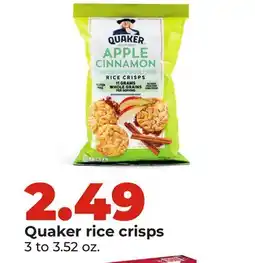 Hy-Vee Quaker rice crisps offer