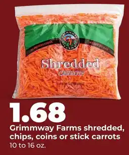 Hy-Vee Grimmway Farms shredded, chips, coins or stick carrots offer