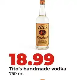 Hy-Vee Tito's handmade vodka offer