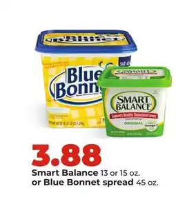 Hy-Vee Smart Balance 13 or 15 oz. or Blue Bonnet spread 45 oz offer