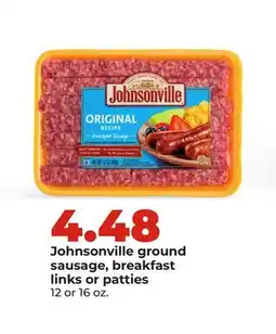 Hy-Vee Johnsonville ground sausage, breakfast links or patties offer