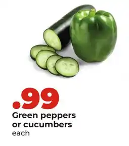Hy-Vee Green peppers or cucumbers offer