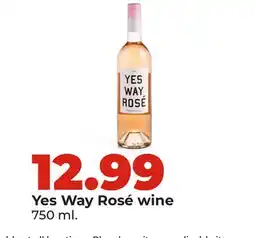 Hy-Vee Yes Way Rosé wine offer