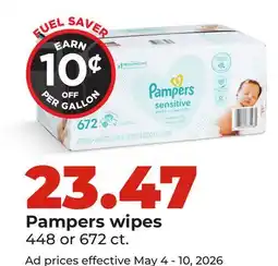 Hy-Vee Pampers wipes offer