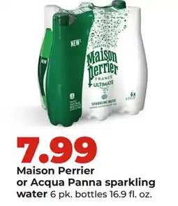 Hy-Vee Maison Perrier or Acqua Panna sparkling water offer