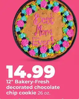 Hy-Vee 12 Bakery-Fresh decorated chocolate chip cookie offer
